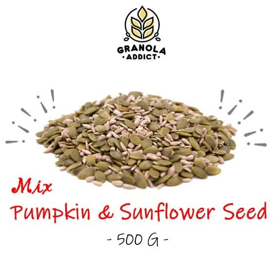

vd201gf Mix Sunflower & Pumpkin Seeds 500G - Granola Addict Ingredients Dscscv
