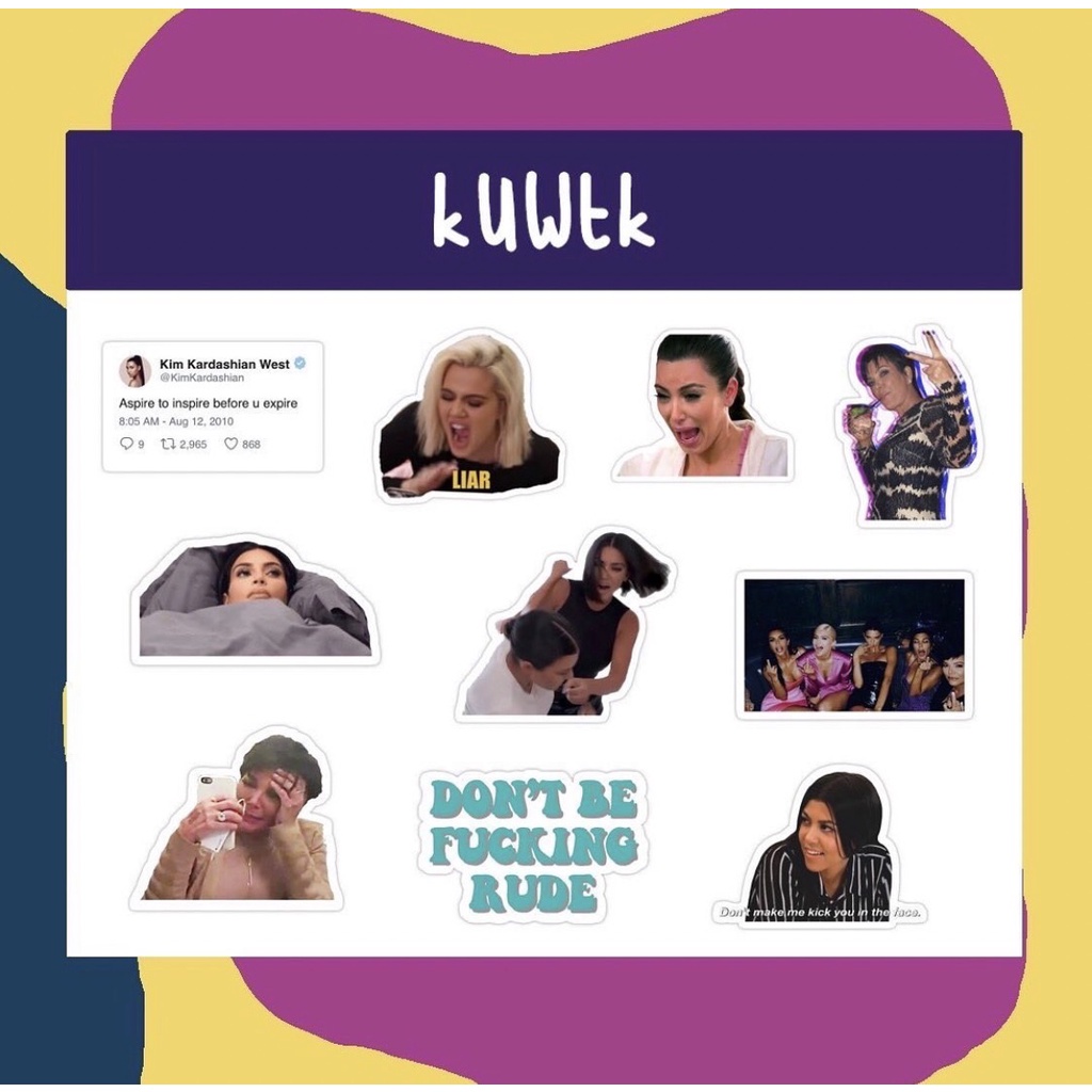 

Sticker Keeping Up with The Kardashians (KUWTK)