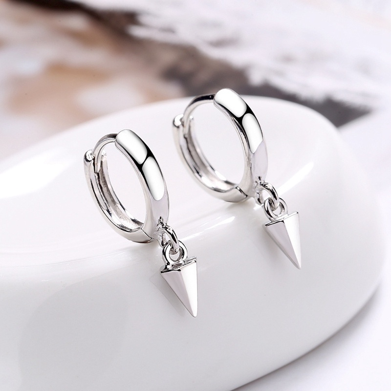 Anting Sterling Silver 925 Model Rumbai Panjang Sedang Warna Hitam Oranye Gaya Retro Untuk Wanita