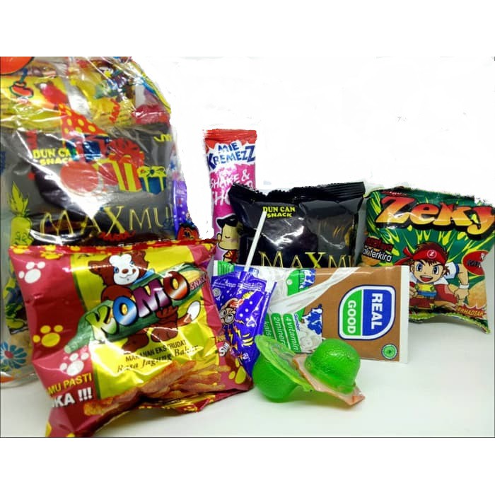 

Bingkisan ulang tahun murah souvenir snack pesta goodie bag tentengan