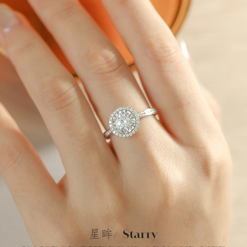 10 gaya 925 perak sterling pt950 cincin untuk wanita cincin berlian perhiasan pernikahan sederhana