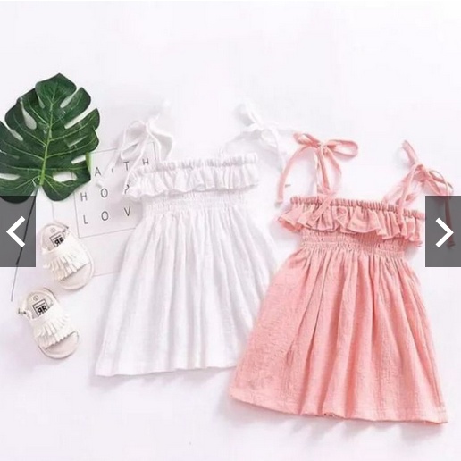 Dress sha sha Anak Perempuan Model Sabrina / Dress Musim Panas Anak 1-6 Tahun