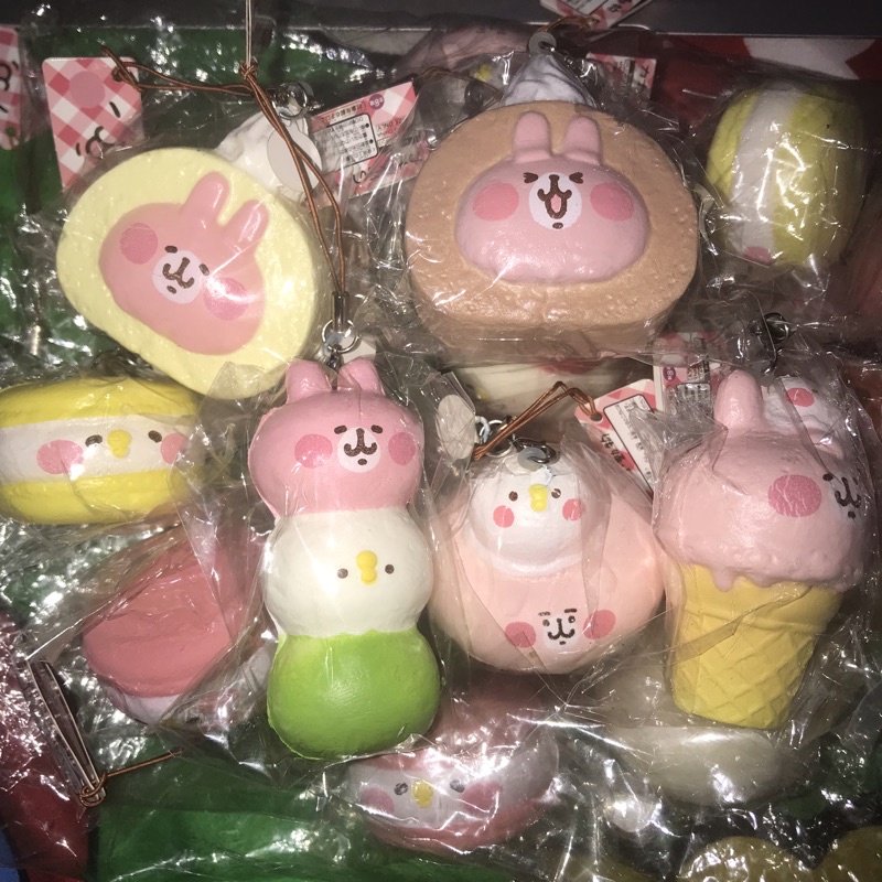 Sanrio Kanahei Re-ment pisuke & usagi squishy small animals squeeze mascot gantungan kunci lucu
