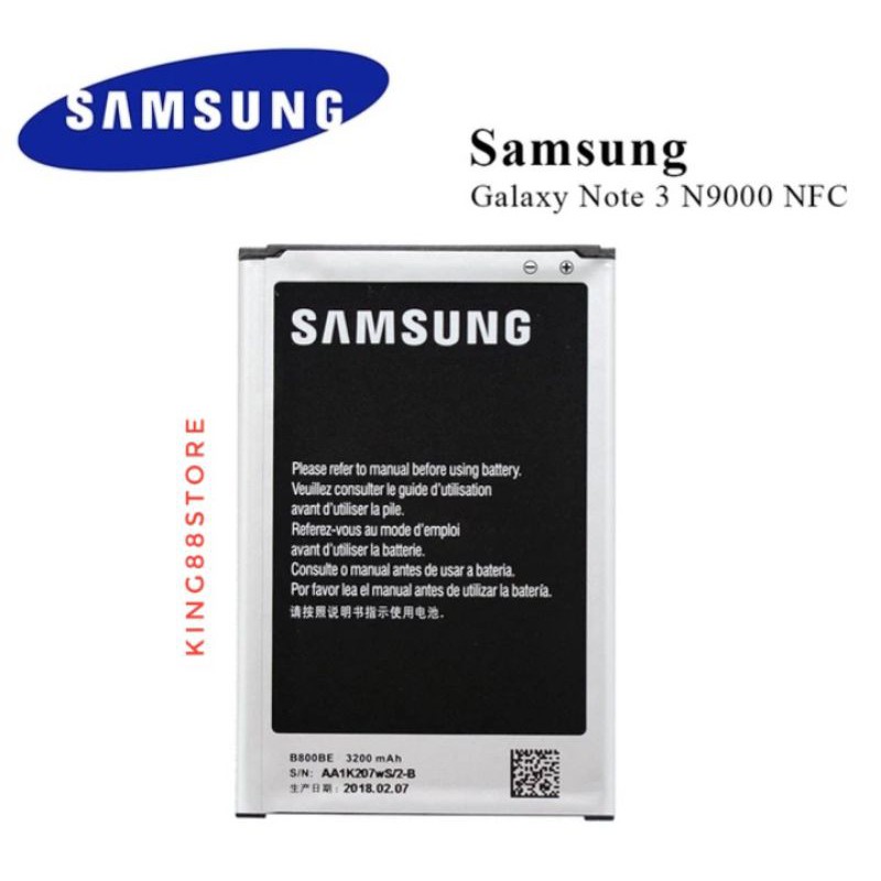 BATERAI BATRE BATERAI SAMSUNG GALAXY NOTE 3 / N9000 ORIGINAL 99,9%