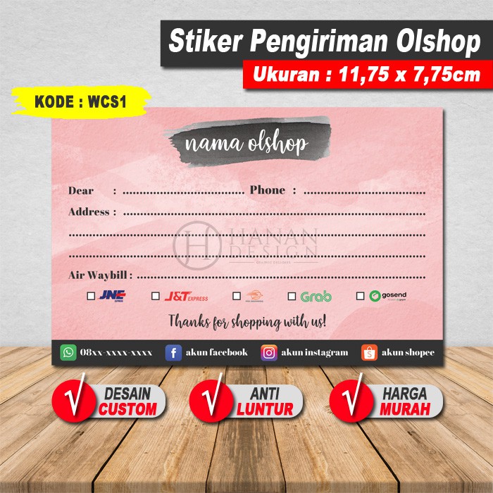 

Stiker Alamat Pengiriman Online Shop Termurah Motif Water Color Splash