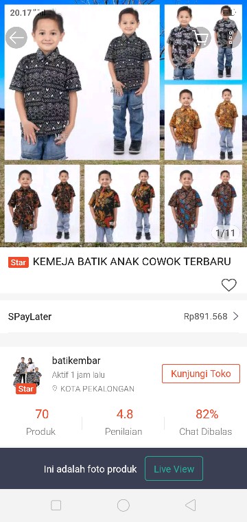 Kemeja Batik Anak Cowok Terbaru