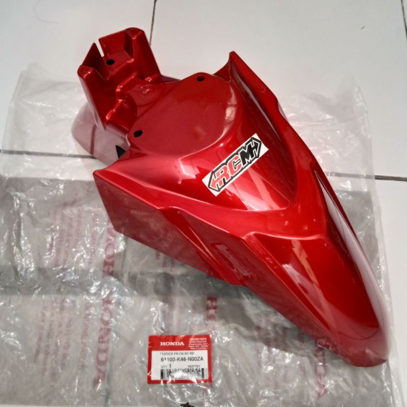 SPAKBOR SELEBOR SLEBOR DEPAN SEPAKBOR FENDER FRONT VARIO 110 F1 VARIO110 2014 INJEKSI WARNA MERAH MAROON MARUN ORI ORIGINAL ASLI HONDA AHM HGP 61100-K46-N00ZA