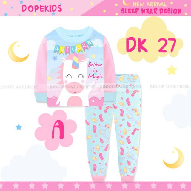 AS Setelan Pajamas Baju Tidur Dope Kids DK 27 Import