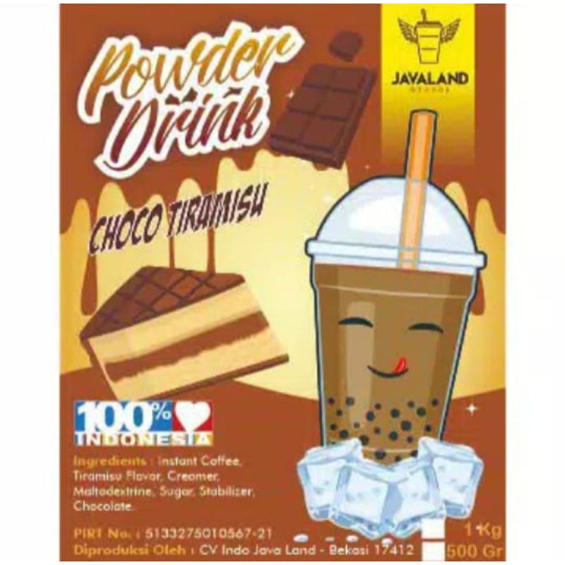 bubuk minuman choco tiramisu 1 kg