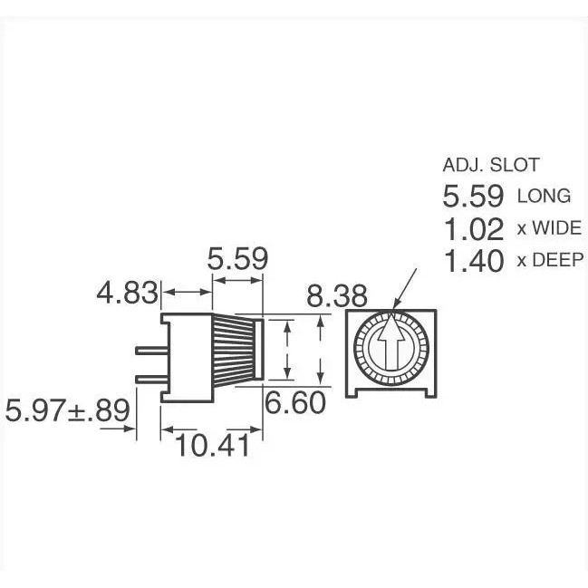 10K Precision Mini Potentiometer Trimpot Trimmer Adjustable Potensio
