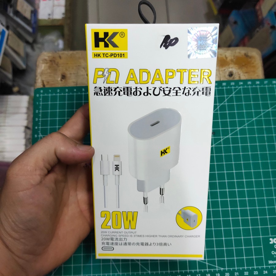 CHARGER HK 20W PD101 TYPE C TO LIGHTNING ORIGINAL QUICK CHARGER 3.0