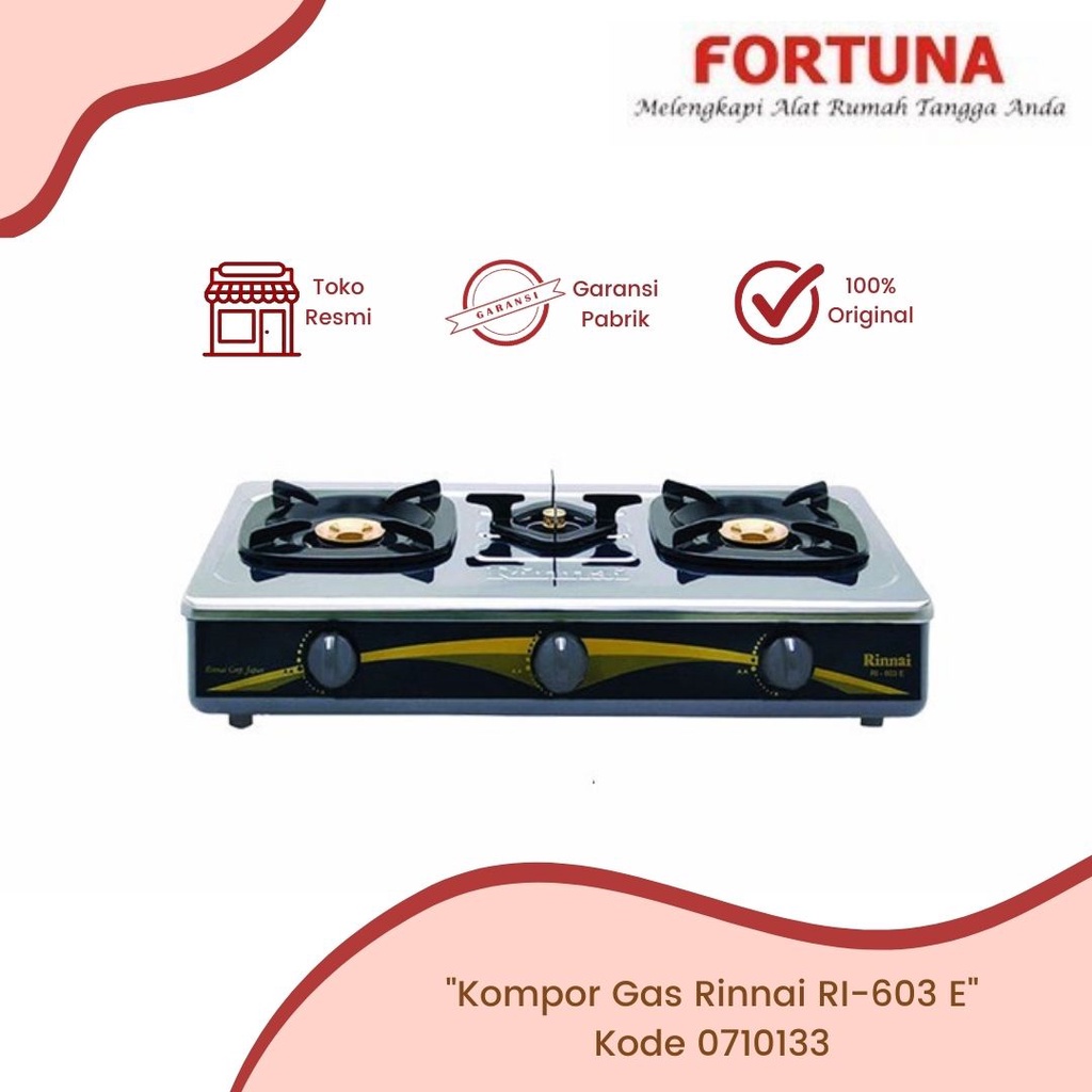 Rinnai Kompor RI-603E / Kompor Rinnai 3 Tungku / Rinnai 603 E