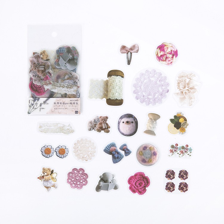 Journamm 40pcs Plant Flowers Maple Leaf Mushroom Kawaii Stickers Deco Scrapbooking Planner Japanese Kawaii Decorative Stationery-Hand made small gift