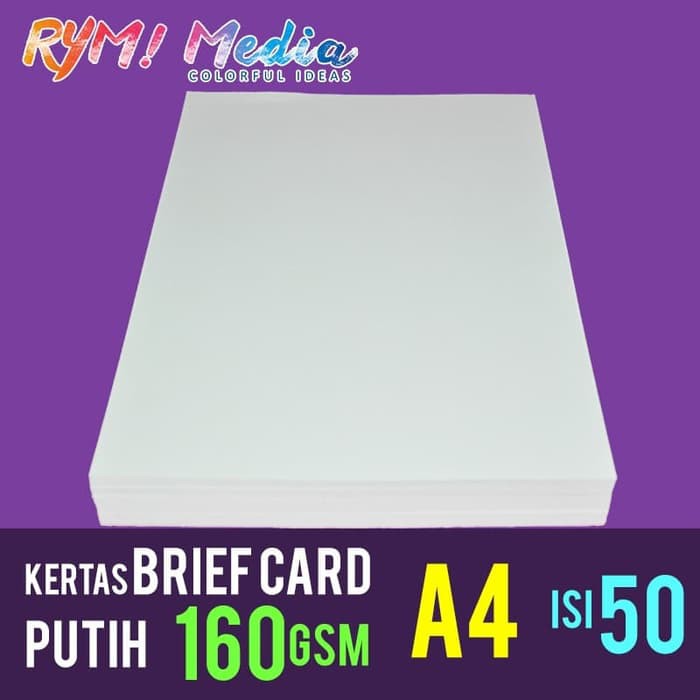 

Promo Kertas Brief Card (BC) 160 gram A4 isi 50 / Manila Buku Gambar 160 gsm Keren