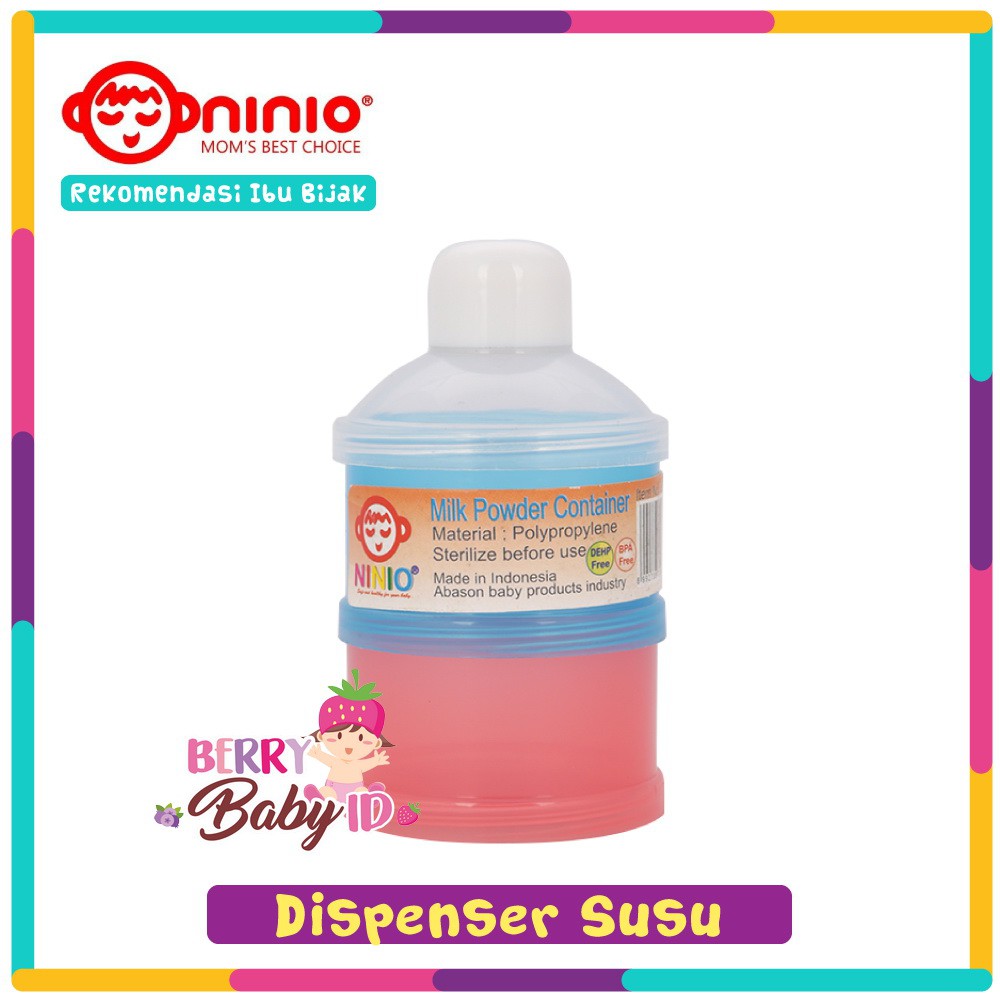 Ninio Tempat Dispenser Susu Bayi - Milk Powder Dispenser 2 Susun Berry Mart