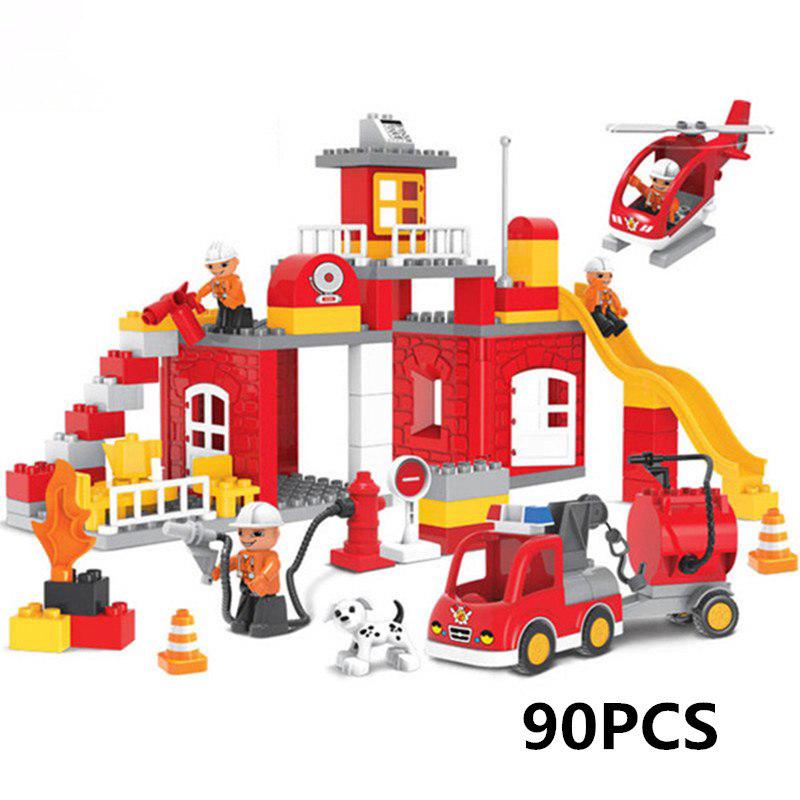  Mainan  Balok Bangun Susun Model Lego  Bentuk Truk  Pemadam 