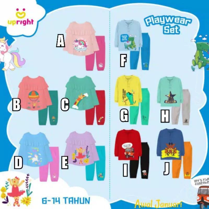 SETELAN ANAK PLAYWEAR SET UPRIGHT - BOY GIRL