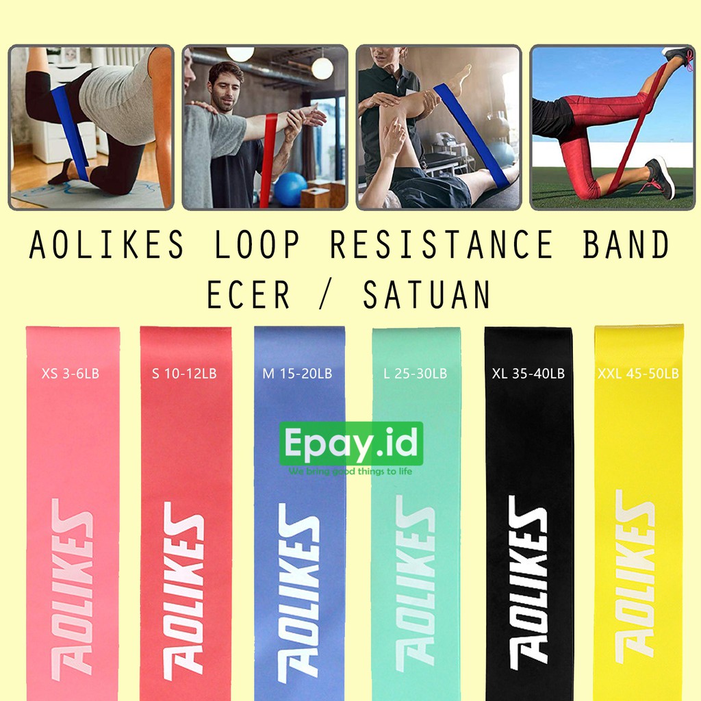 [1PCS] AOLIKES Resistance Band Loop  50cm ECER Olahraga Booty & Arm-4