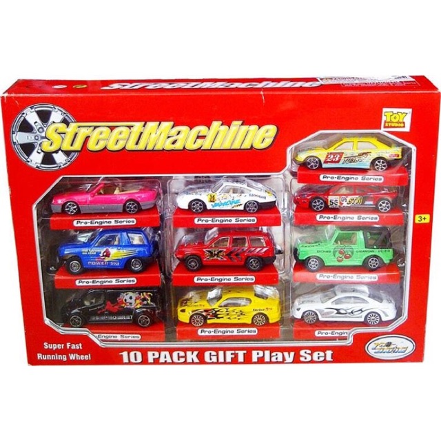 Mainan mobil diecast metal street machine 10pcs