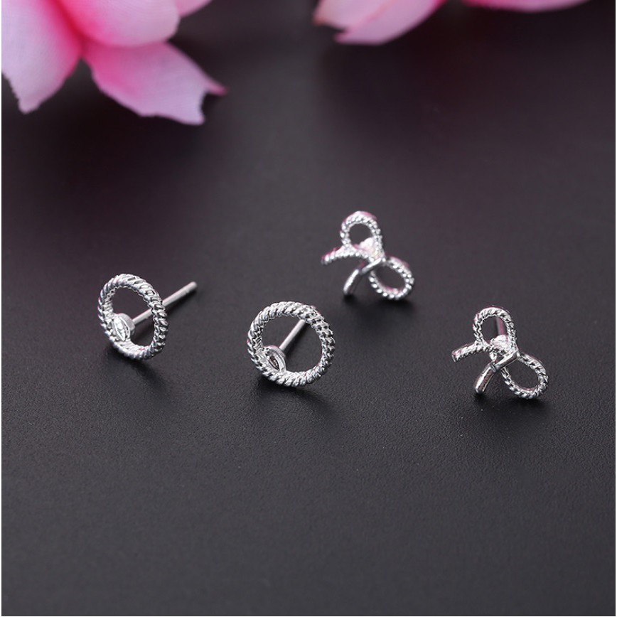 12 Pasang Anting Tindik Set Gaya Korea Fashion Stud Earrings Korean Style Giwang Tusuk High Quality