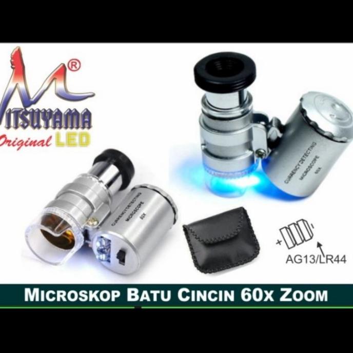 

^%^%^%^%] Kaca pembesar 60x ZOOM mikroskop batu cincin foto gambar MS-9882 MITSU