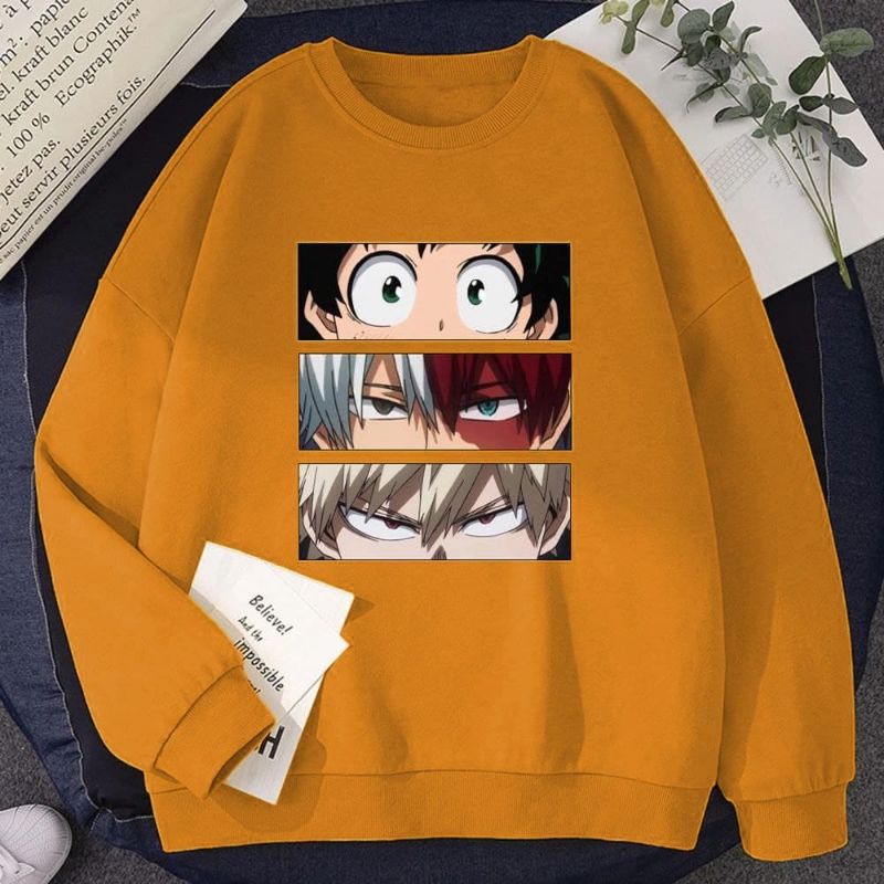 Crewneck My Hero Academia - Sweater Anime Boku No Hero My Hero Academia