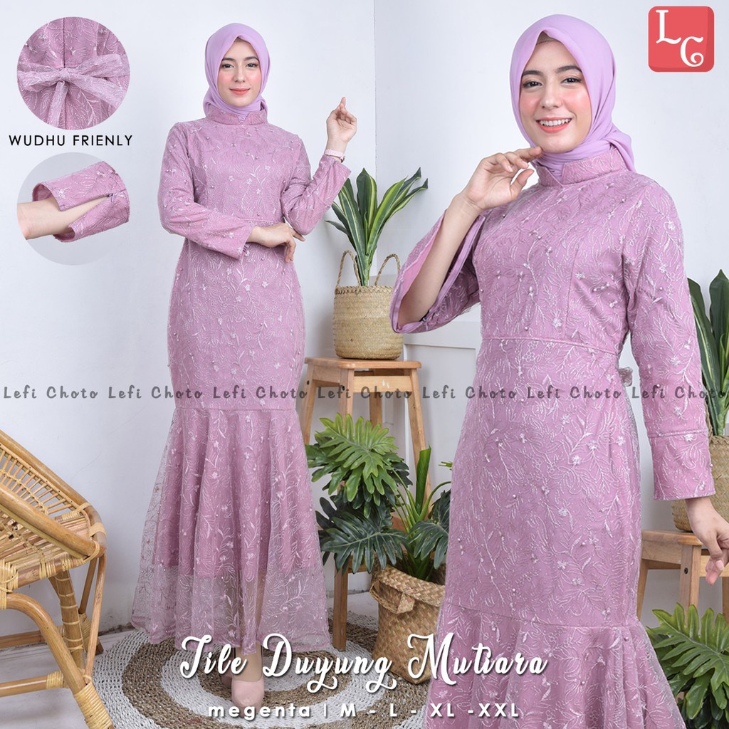 Gamis Duyung Full Tulle Mutiara