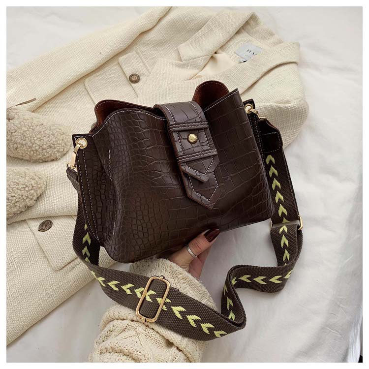 CR 7092 RISCE TAS SELEMPANG KULIT IMPORT WANITA CEWEK PEREMPUAN JAKARTA BATAM TALI MOTIF