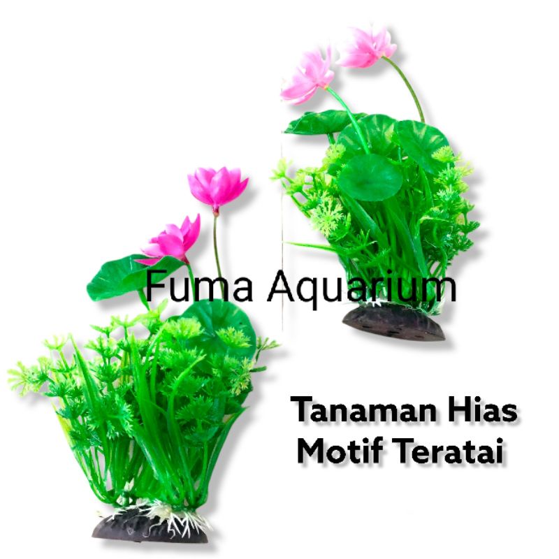 Tanaman Hias Plastik Sakkai Pro No.12 Rumput Bunga Teratai Import Hiasan Aquarium Aquascape