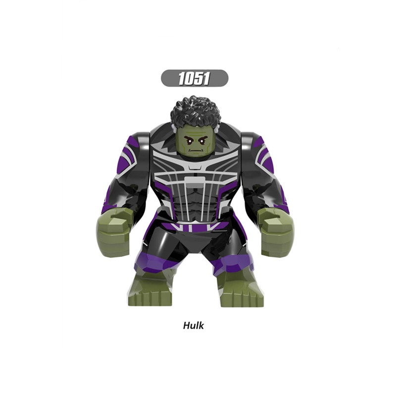 Mainan Balok Bangunan Boneka Hulk Thanos Marvel Bahan ABS Untuk Koleksi Anak Laki-Laki