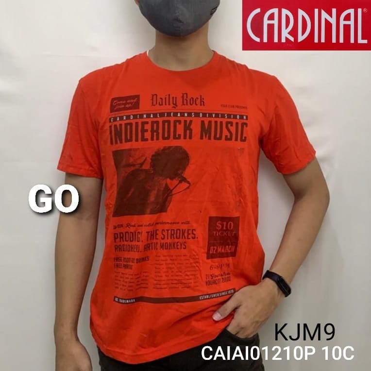 gos KJM CARDINAL JEANS KAOS T-Shirt Cowok Baju Reguler Slimfit Cowok Kaos Cardinal New!!!