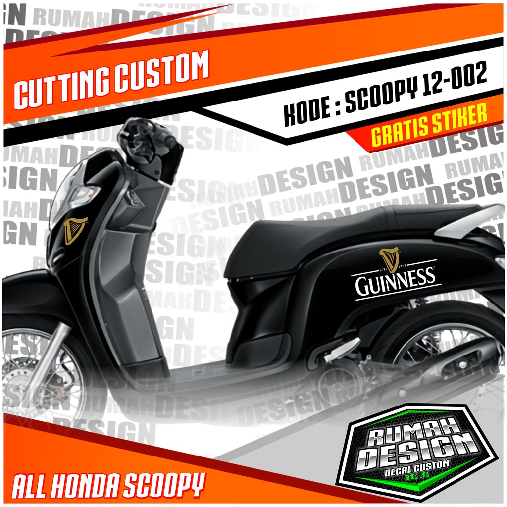 DECAL STICKER HONDA SCOOPY 12 GUINNESS