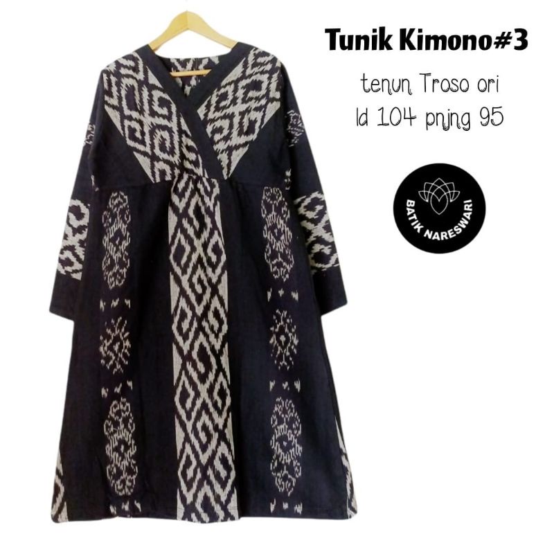 Tunik kimono tenun troso