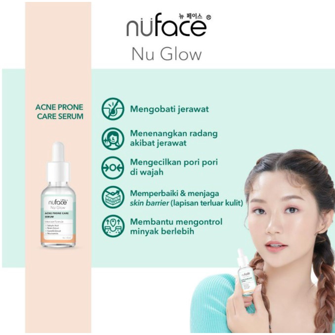 Nuface Nu Glow Face Serum 20 mL YOUTHFUL ANTI AGING / BRIGHTEN & SUPPLE / ACNE PRONE CARE-1