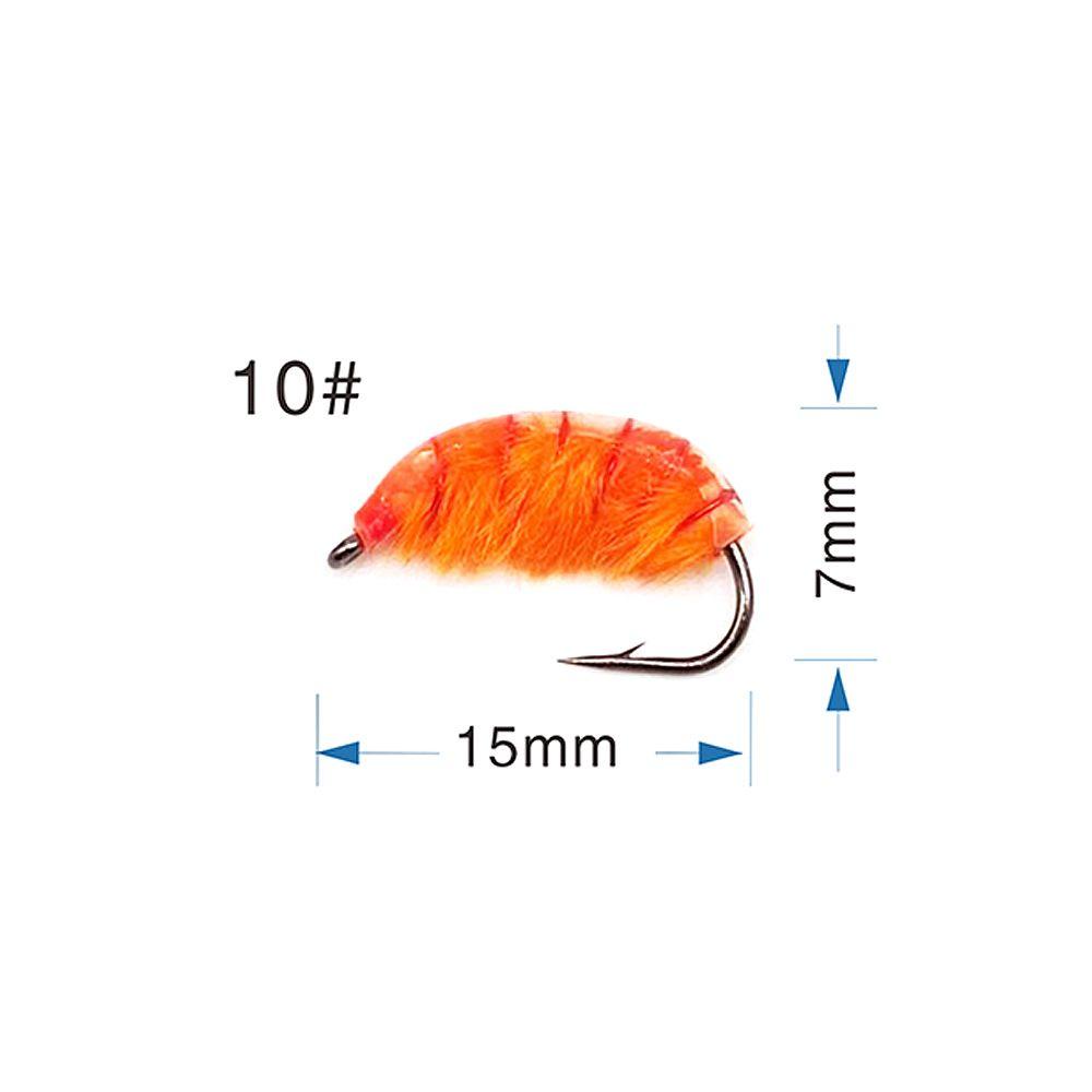 Top 5pcs Fly Fishing Lure10Pcs# Tide Insect Jack Nymph Fly Hook/Pengait Lalat