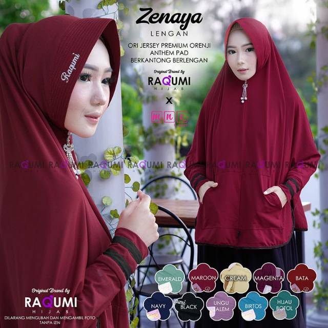 Zenaya Lengan Original Raqumi Hijab