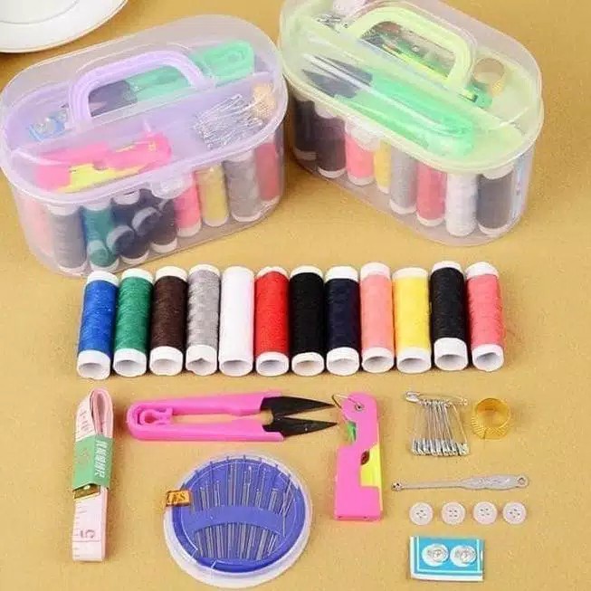 Jual Set Alat Jahit Lengkap Sewing Box Perlengkapan Jahit Manual