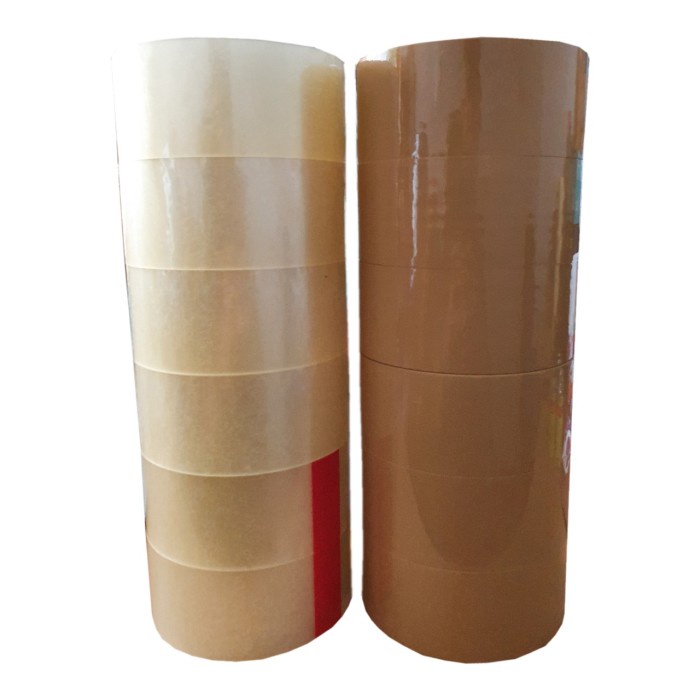 

perekat-pengikat- lakban bening-coklat 45mm x 90 yard kagumi - 45 bening te -pengikat-perekat.