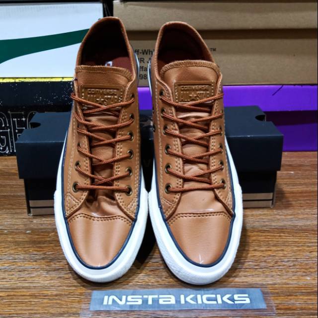 leather tan sneakers