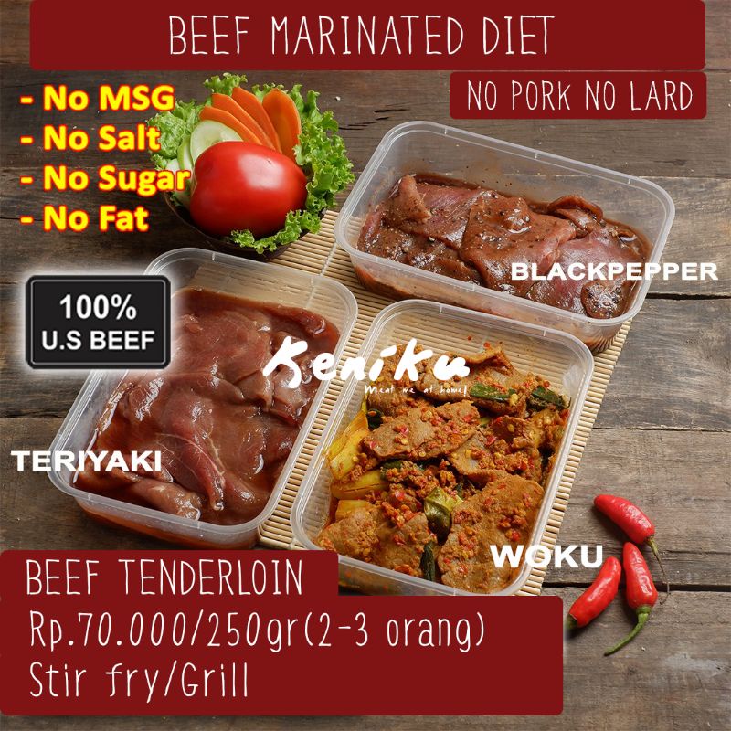 

Beef Marinated DIET (Daging Sapi Marinasi Diet)