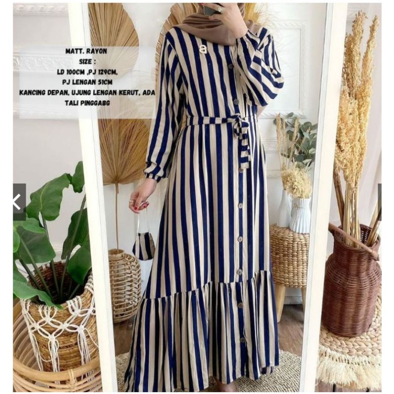 Gamis Jumbo / Dress Muslim wanita / Maxy dress muslim / Gamis Wanita busui friendly-Dress rania navy