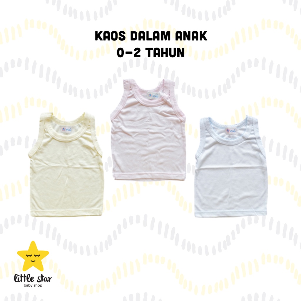 ISI 3 PCS Ozaka Singlet Anak Bayi | Kaos Dalam Kutungan Warna Cewek Cowok