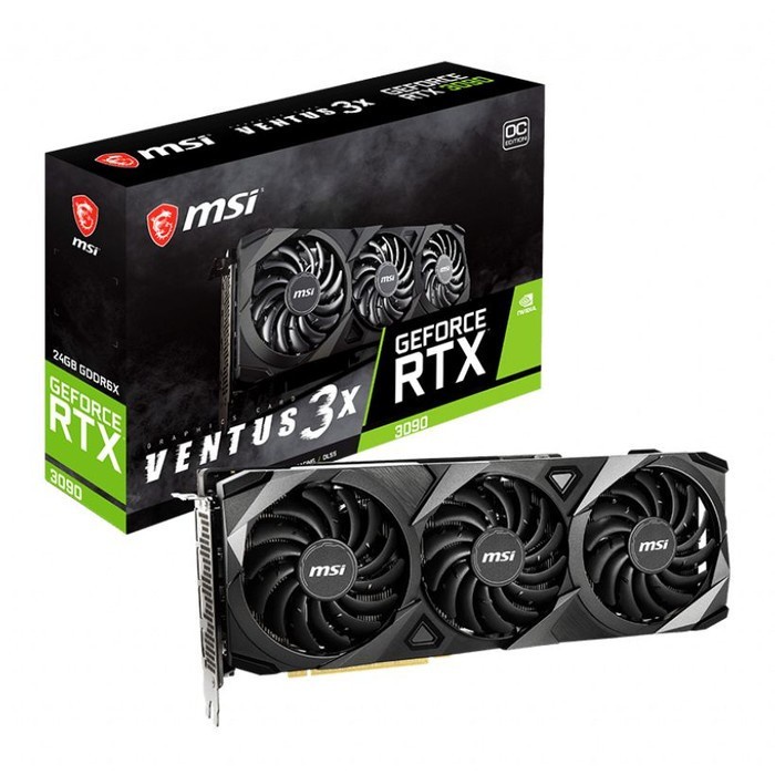 Vga MSI RTX 3090 Ventus 3X 24G OC - Geforce RTX 3090 24G Ventus OC 3X - Geforce RTX3090 24G