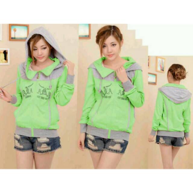 Jaket wanita fashion ana aka jaket warna hijau toska jaket wanita tosca jaket cewek tosca