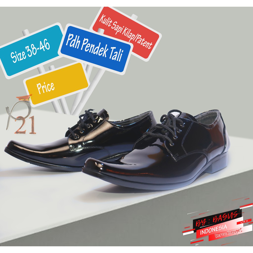 SEPATU PDH TALI / SEPATU PRIA P21