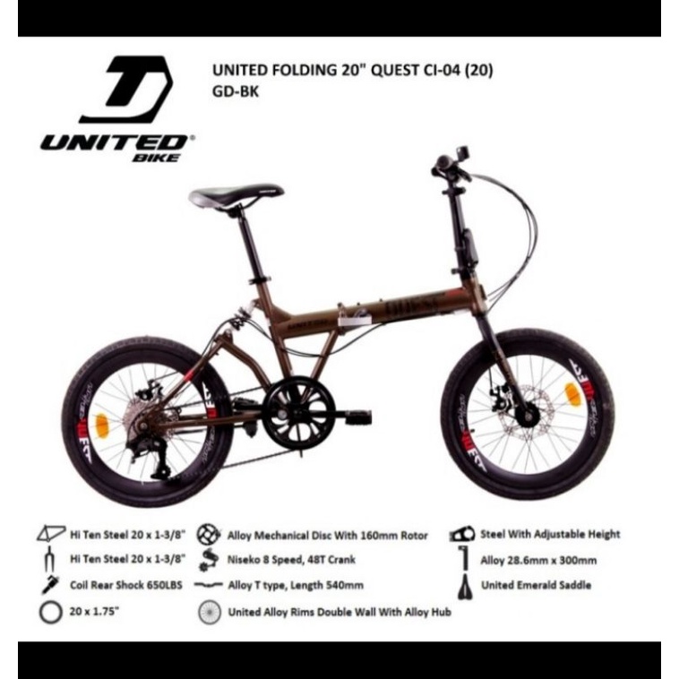 Sepeda Lipet/FoldingBike United 20 Quest