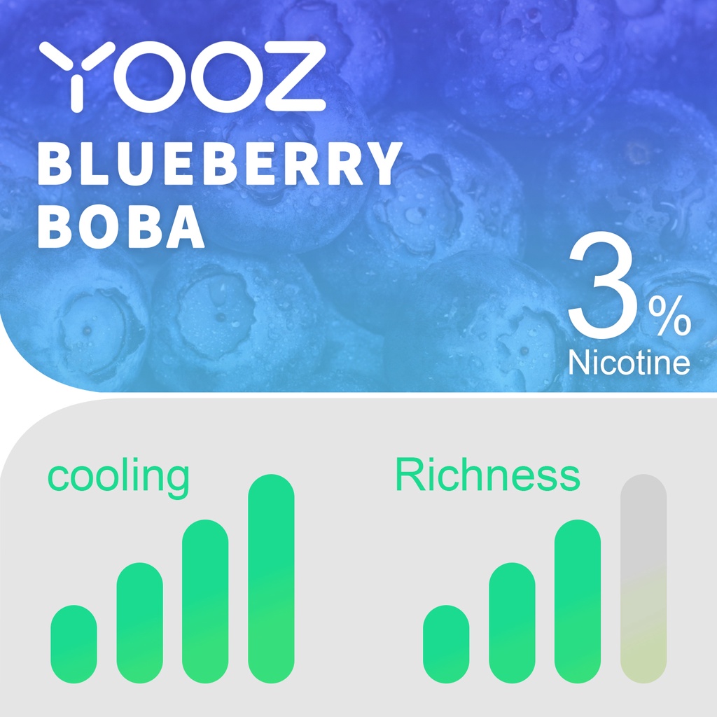 【YOOZ】Blueberry Boba flavor 2 pods cold  Vaporizer