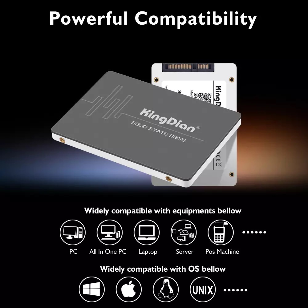 KingDian SSD SATA 3 128 / 256 GB 2.5″ Internal Solid State Drive Hard Disk Laptop