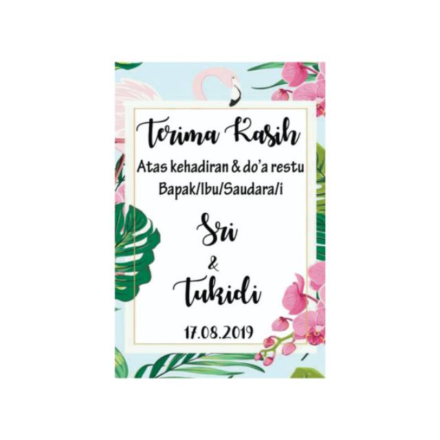 

Kartu ucapan terimakasih flamingo 2/tag souvenir/kupon souvenir