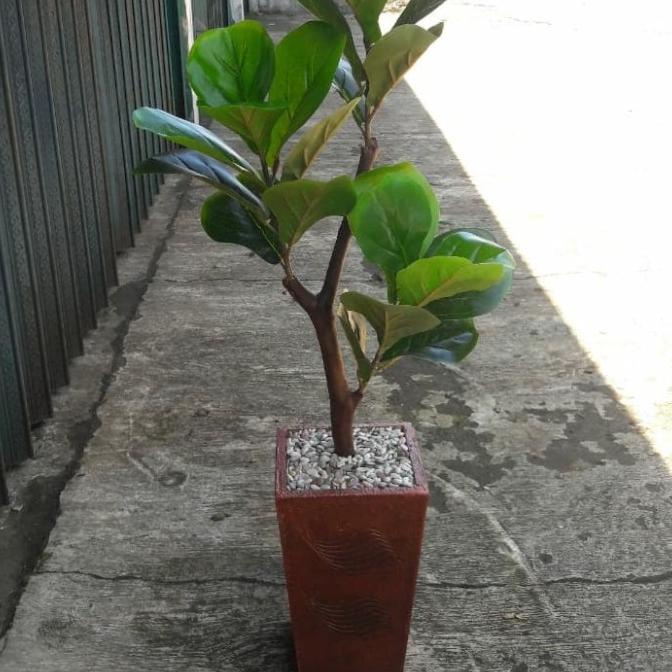 pohon ketapang artificial bunga plastik